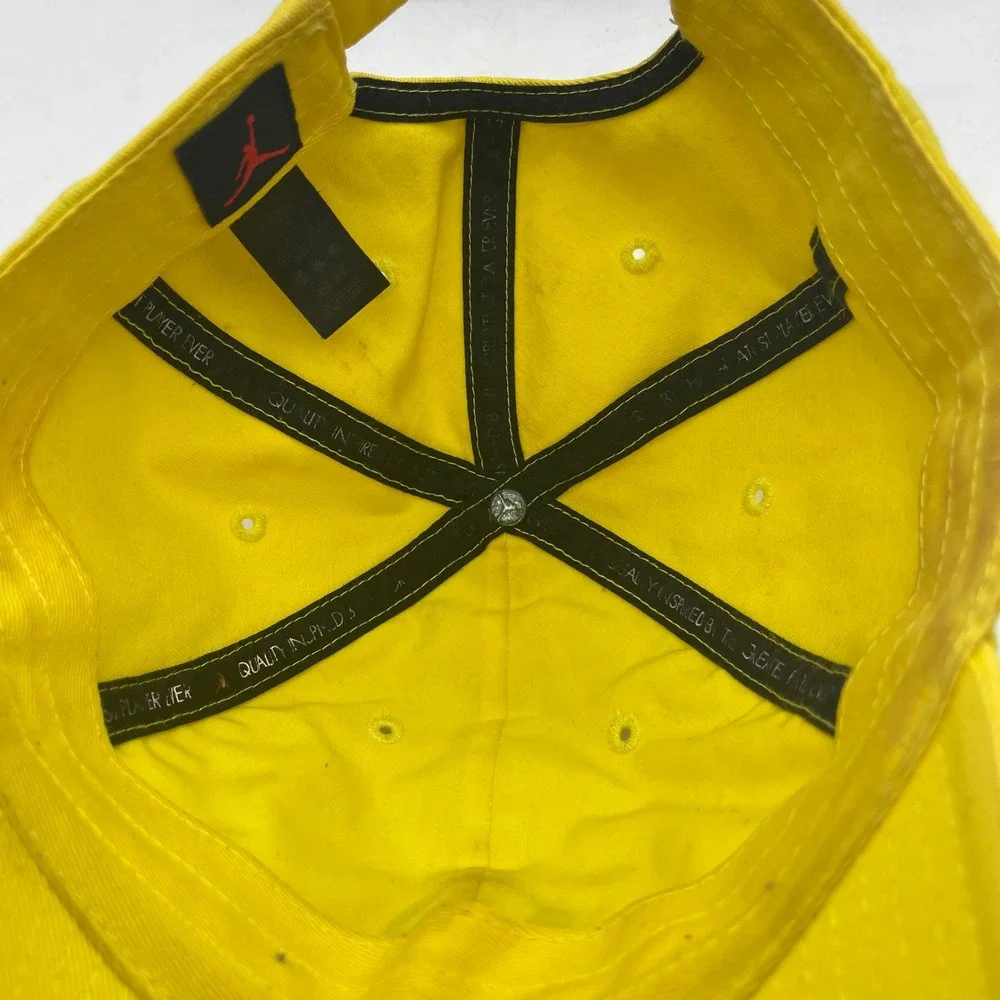Jordan SU0110-CCH OSFM Hat Yellow Adjustable Heritage86 Remaster Patch Ball Cap